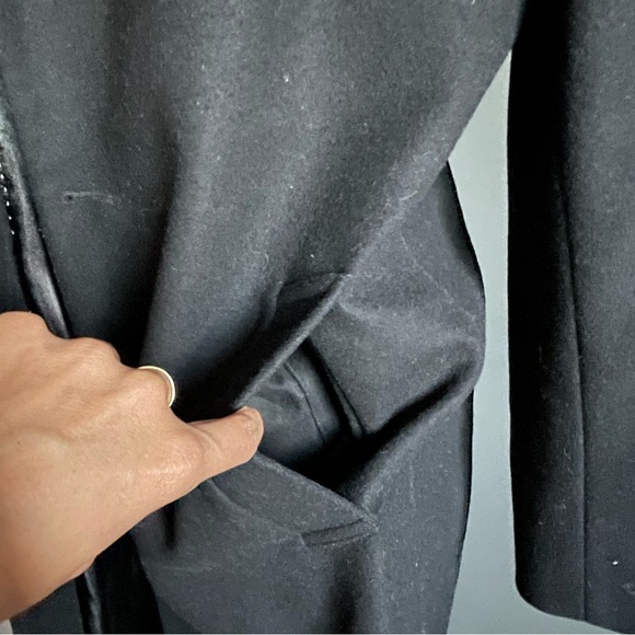 Michael Kors Men’s Wool Cashmere Overcoat Black Size 40R Classic Tailored - Picture 2 of 7